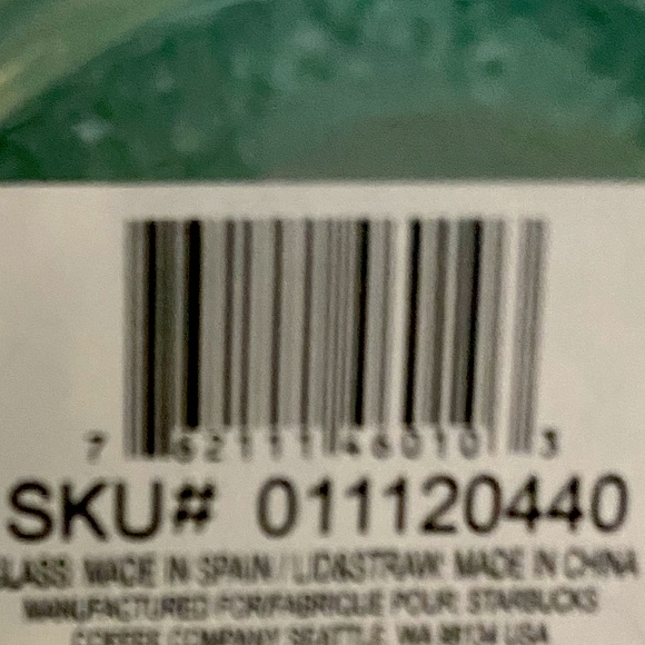 NEW Starbucks Frosted Mint Green Recycled Glass Cold To-Go Cup Tumbler 16oz - Picture 7 of 8